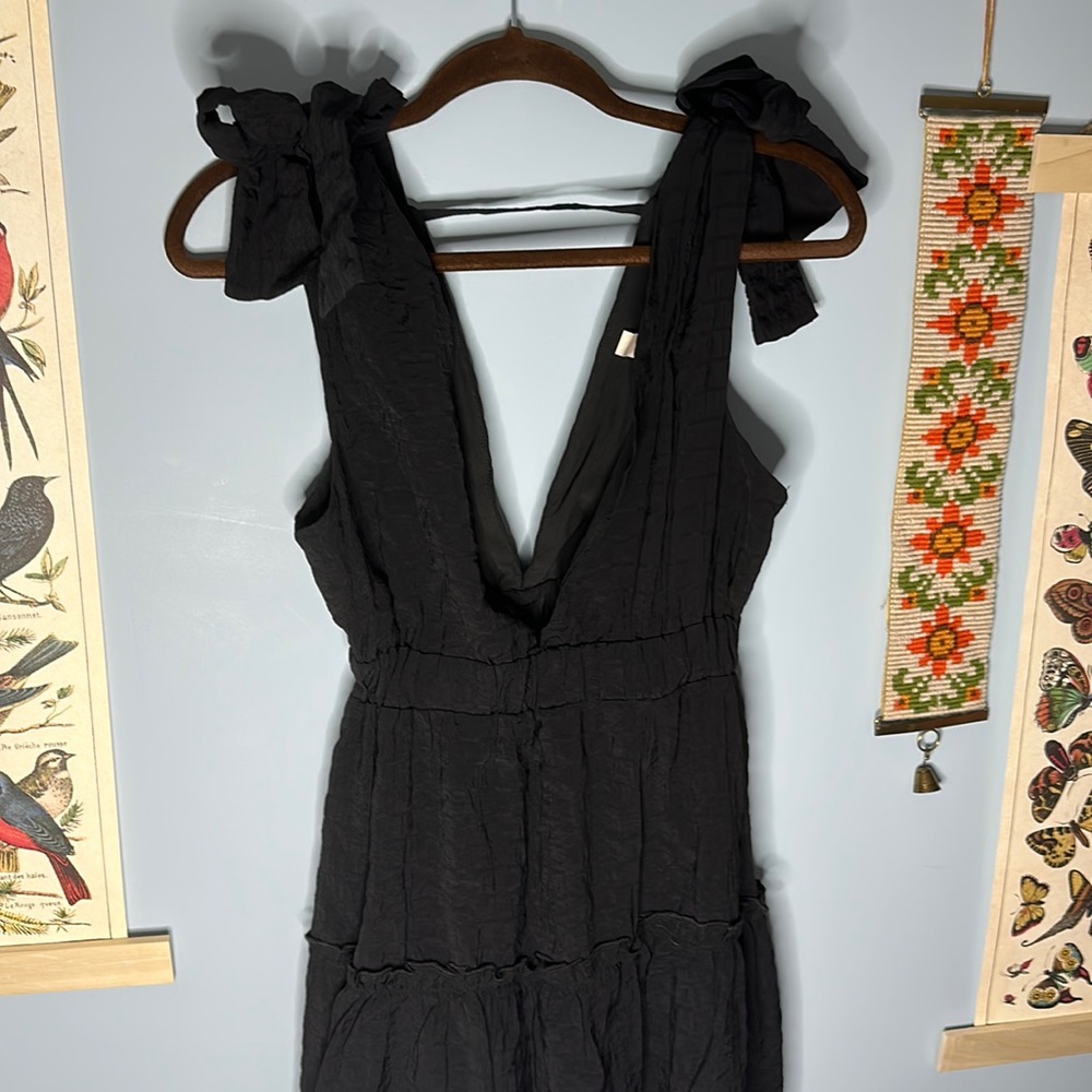 Fanco Faux tie strap maxi dress